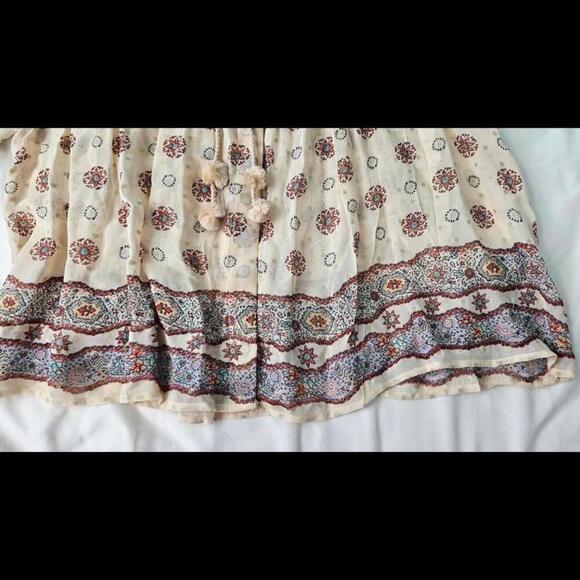 Zara Bohemian Floral See Through Blouse Size Small - Picture 7 of 9